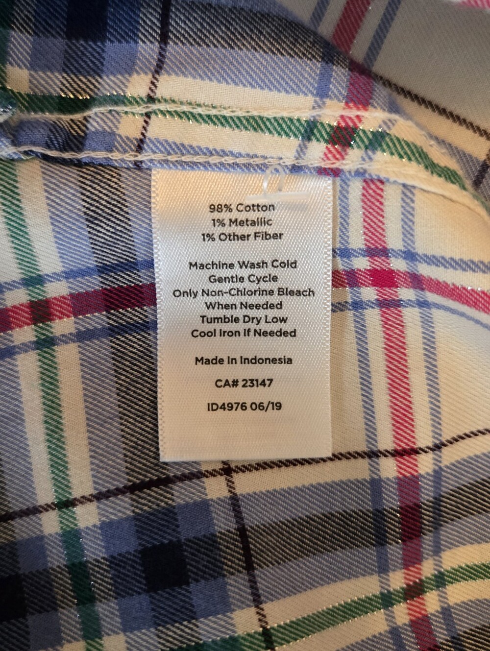 Talbots Plaid Shirt 2X - Picture 8 of 8